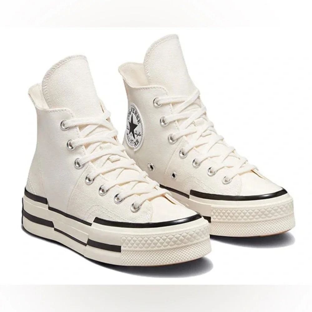 New Converse Chuck 70 Plus High 'Egret' A00915C Women’s Size 8.5 - Picture 3 of 6